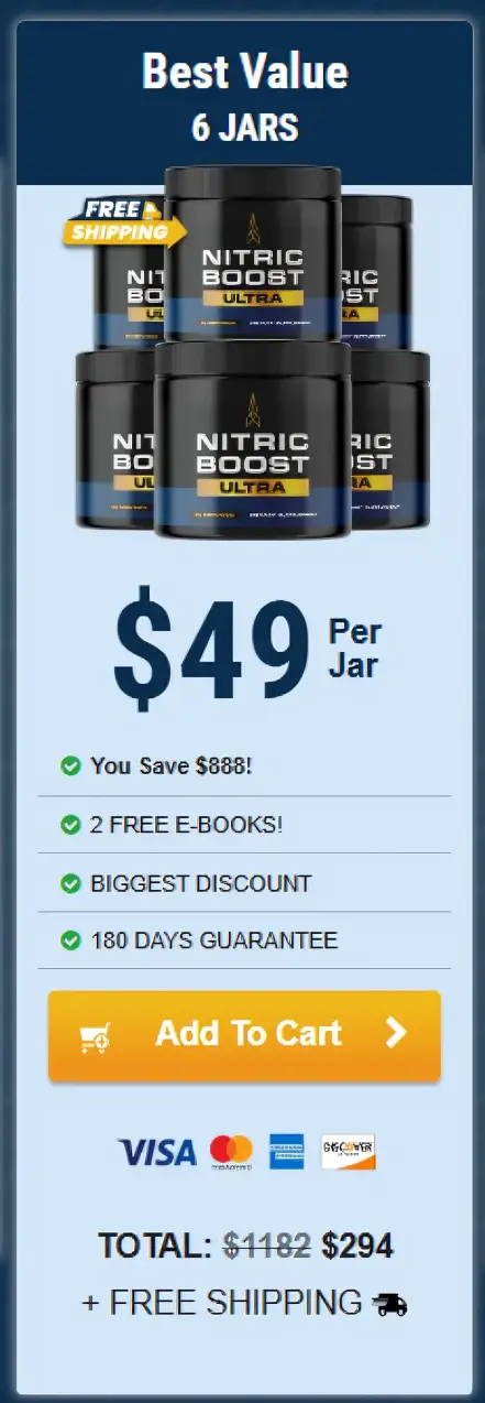 Nitric Boost Ultra 6 Bottle Price